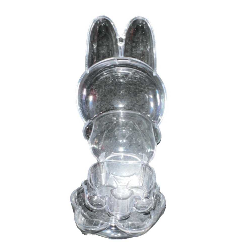 Clear Plastic Rabbit Figure Display Case/Container Character Shaped - Picture 2 of 3